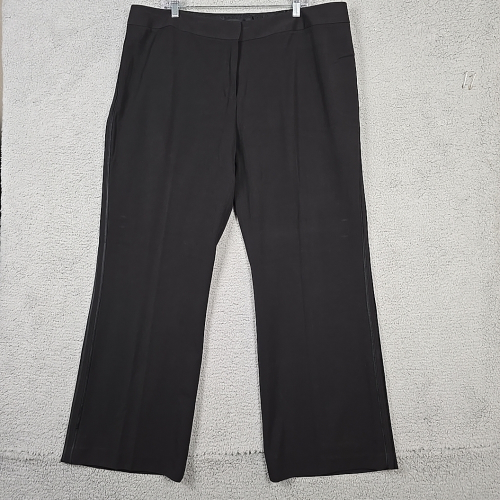 Lane Bryant Dress Pants Womens Size 22 Black Casual With Stripe Down The Side